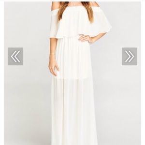 Show me your mumu white maxi dress